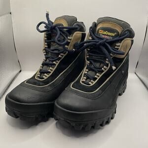 LaCrosse Women’s 8 Winter Hiking Boots Thermolite 400 Insulated Black Leather
